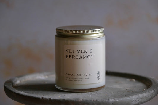 Vetiver and Bergamot soy wax candle