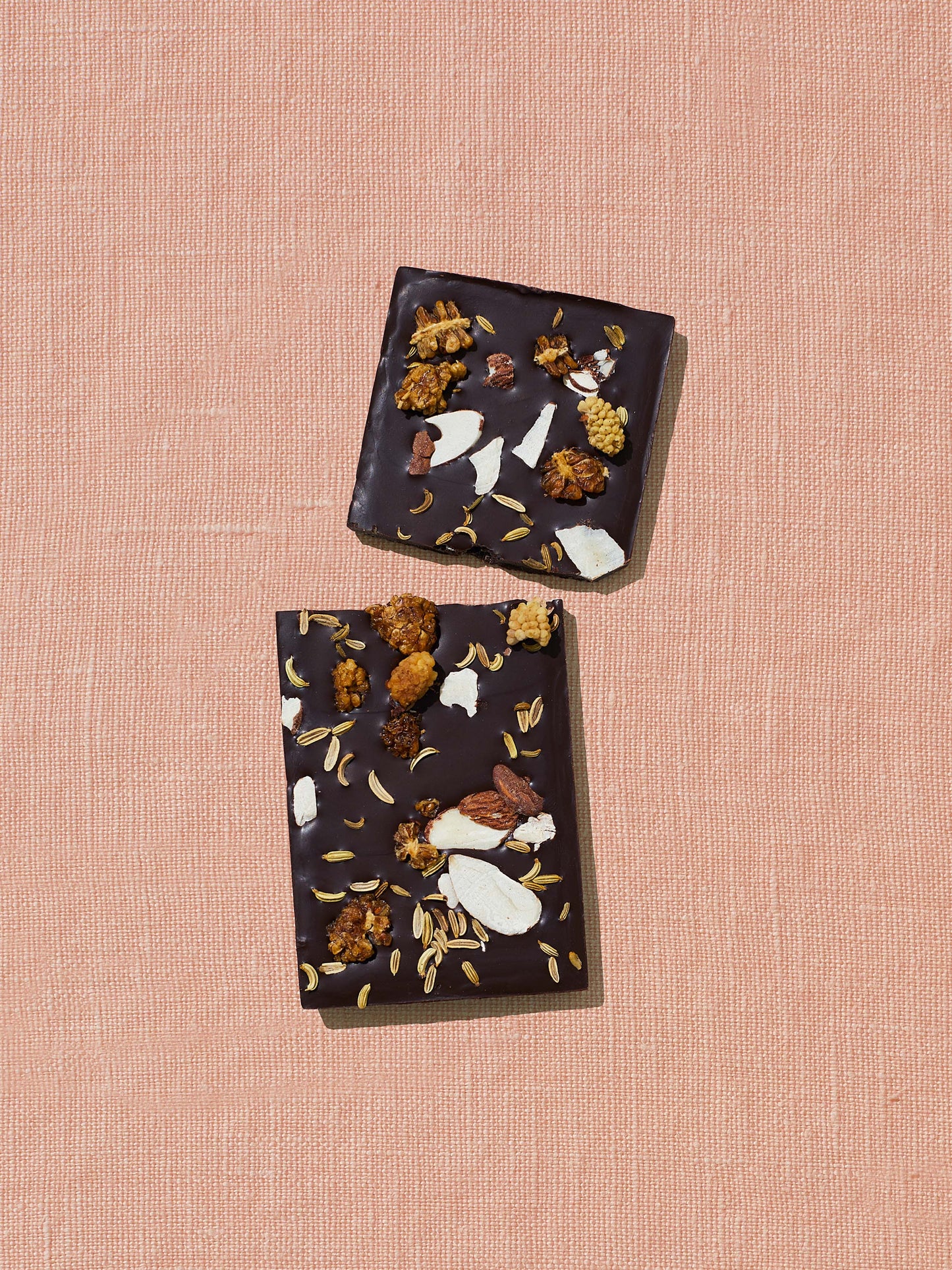 Mulberry Fennel Date-Sweetened Dark Chocolate