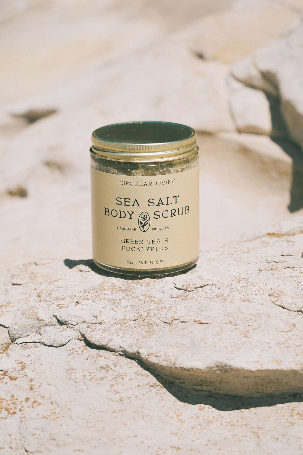 Sea Salt Body Scrub, Green Tea & Eucalyptus