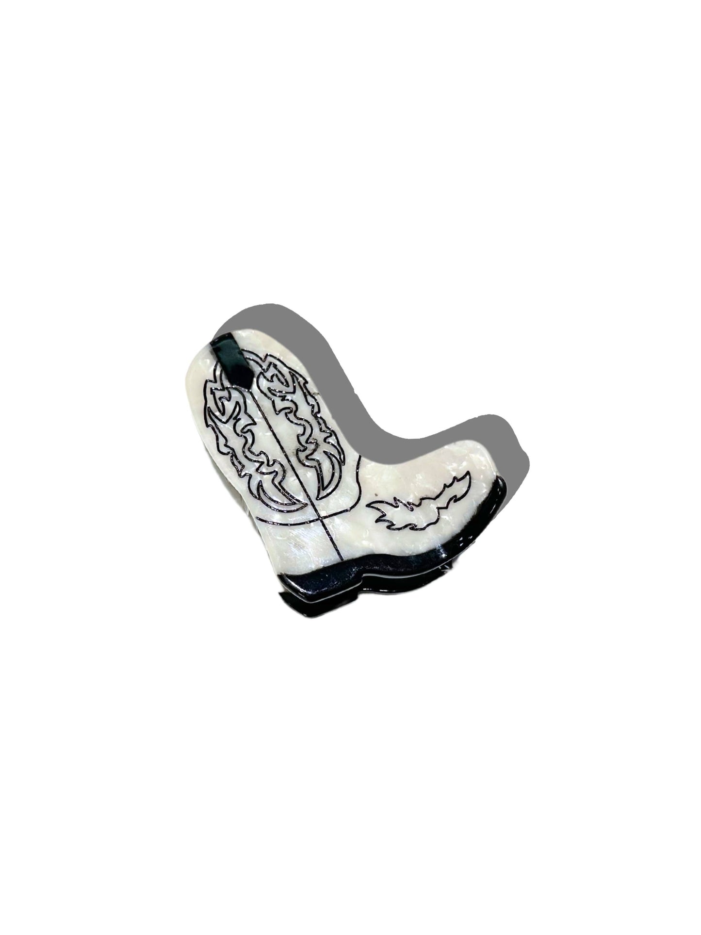 Hand-painted Western Cowboy Boot Claw Hair Clip | Eco