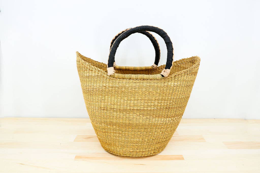 Tote Basket Bag, U-Shopper natural