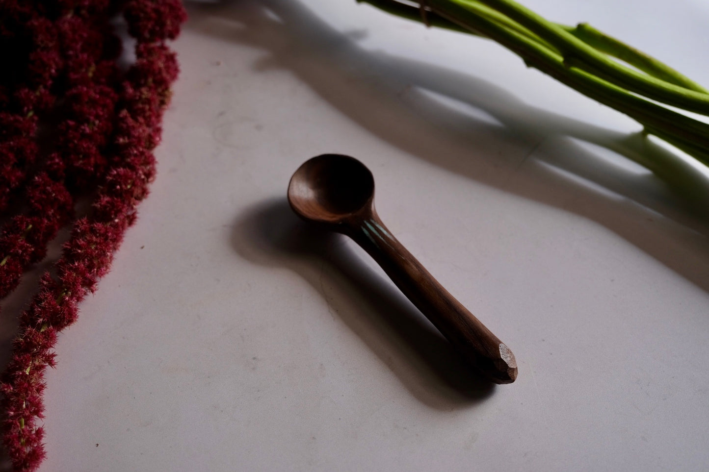Walnut rays spice spoon