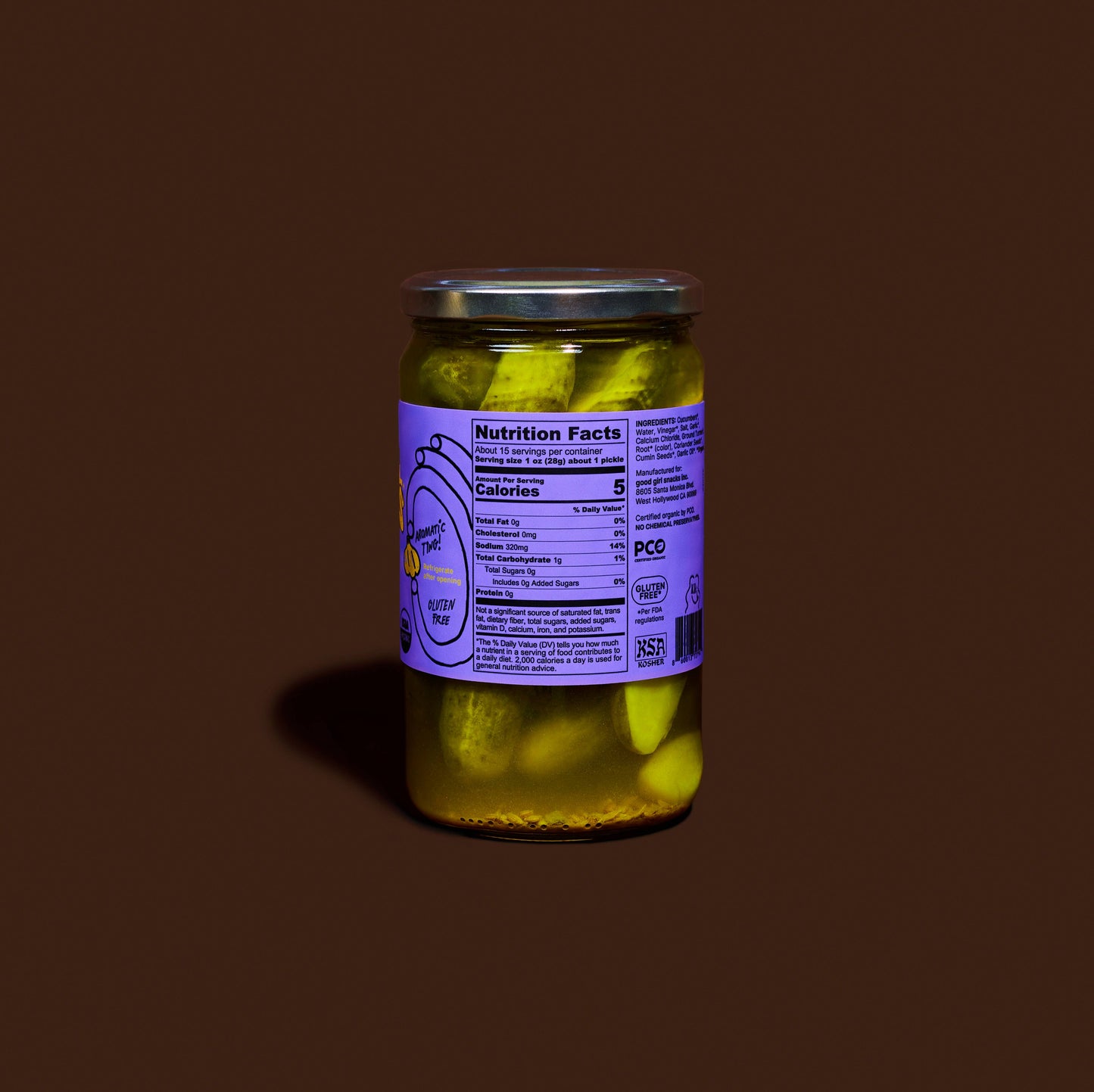 HOT GIRL PICKLES Garlic Cumin (6 x 24oz jars)