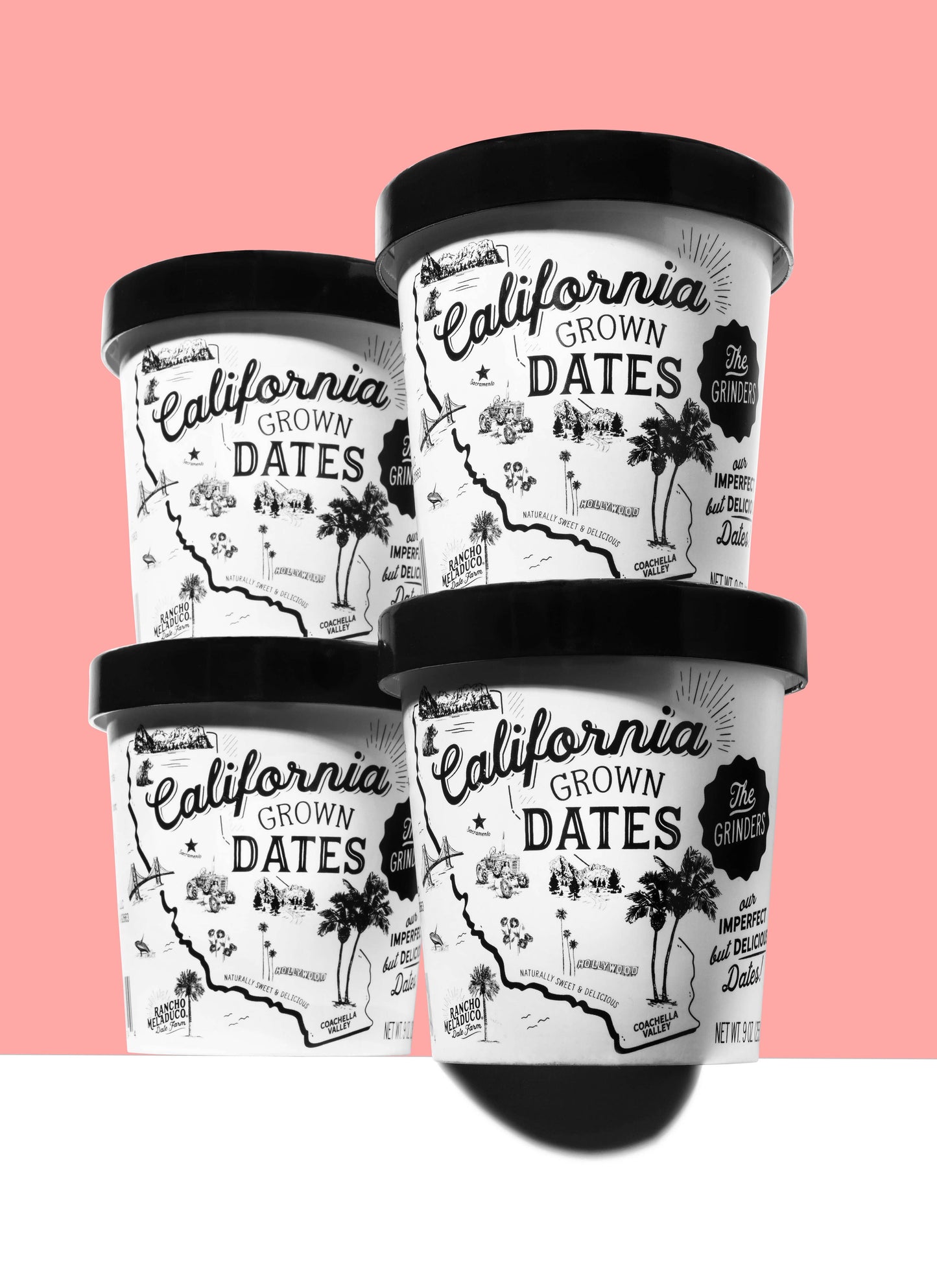 "The Grinders" - 9 oz. cup of the imperfect Medjool Dates,
