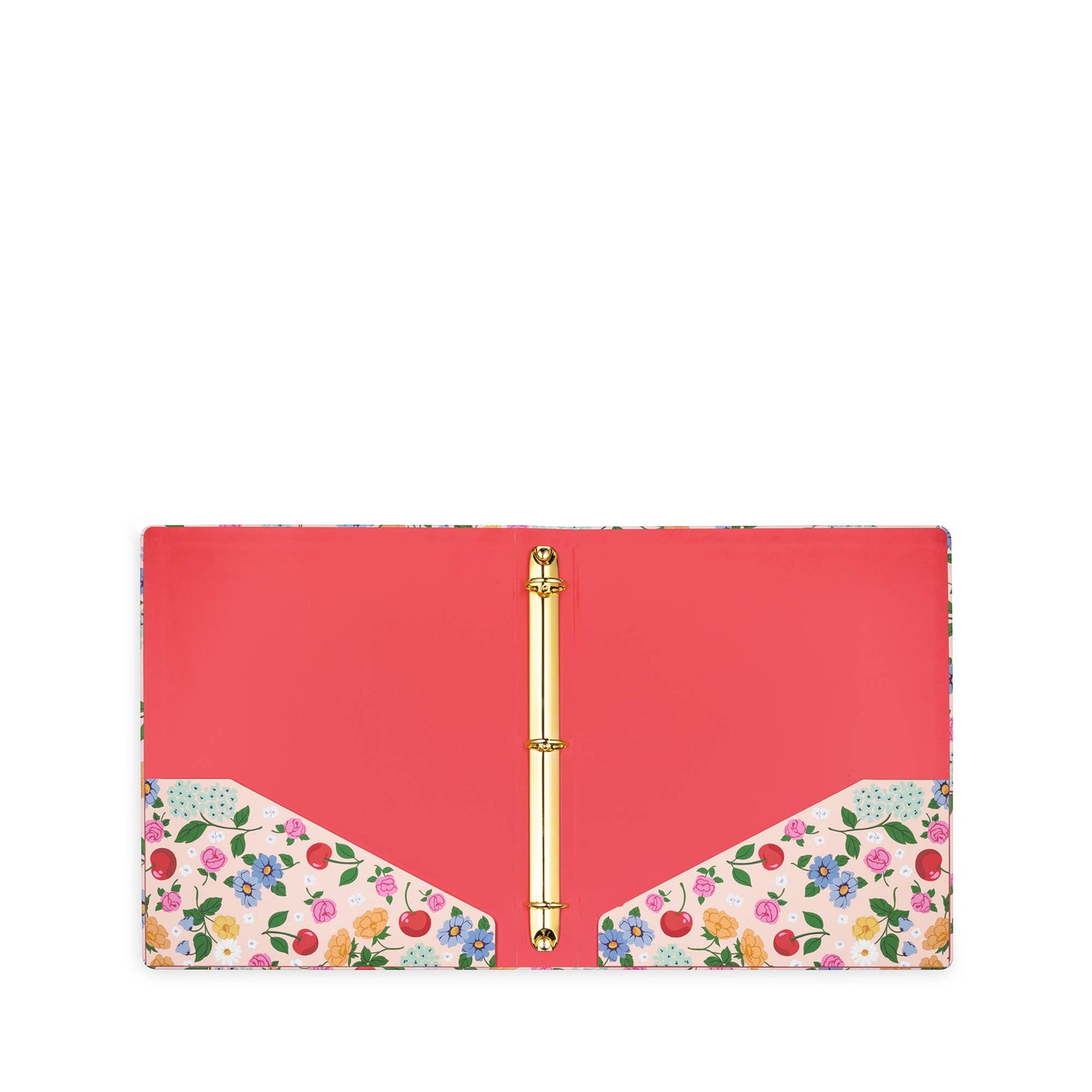 Three Ring Binder, Flowers and Fruit