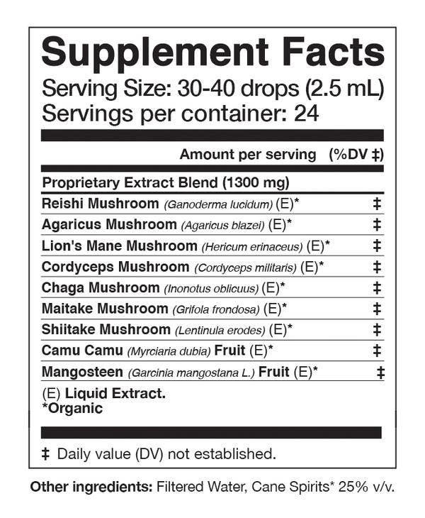 ADAPTOGENIC Tonic | 7 Mushrooms, Camu Camu, Mangosteen