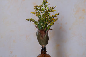 Floral vase bottle topper