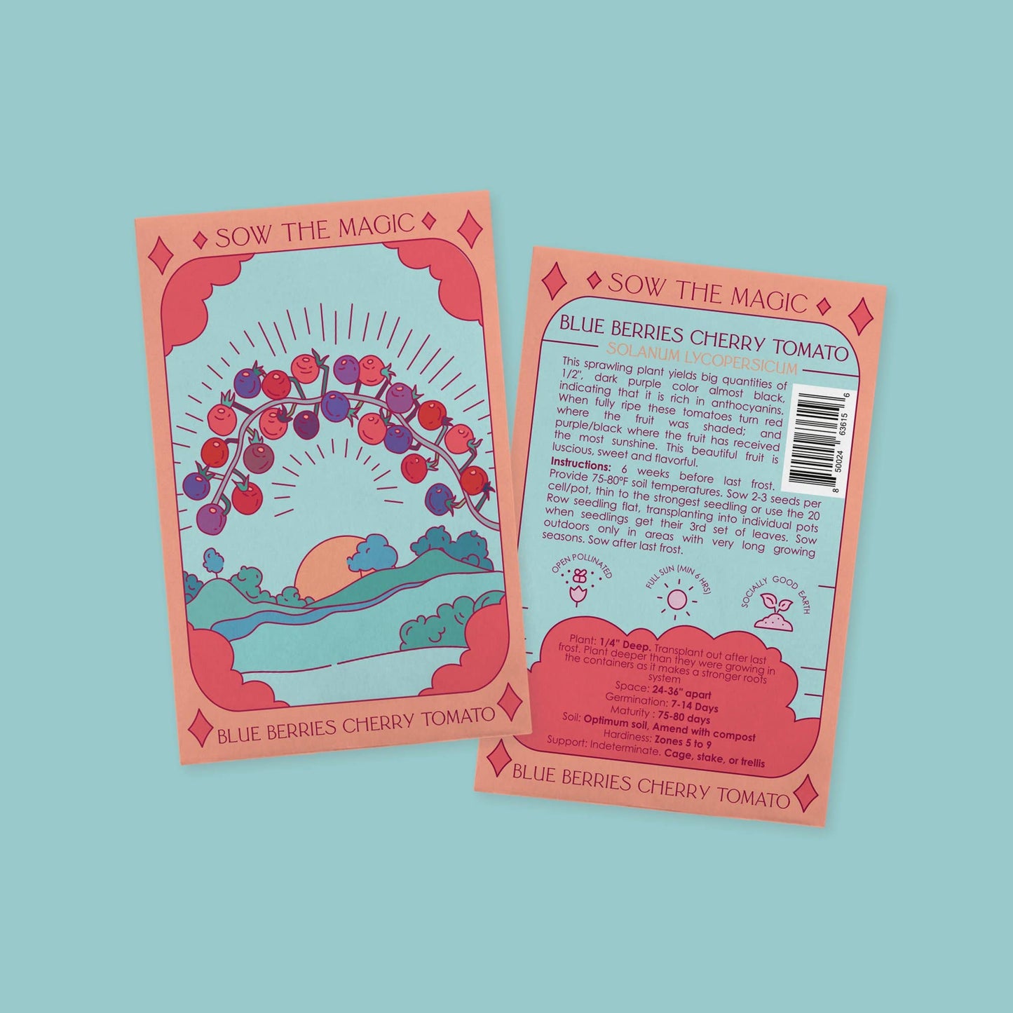 Blueberries Cherry Tomato Tarot Garden + Gift Seed Packet