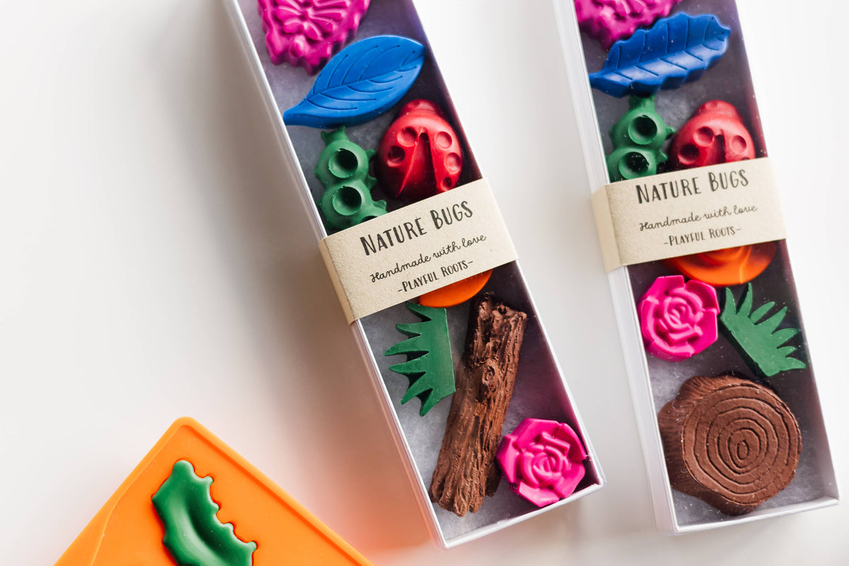 Nature Bugs Crayon Set - Handmade Non-Toxic Kids Gift