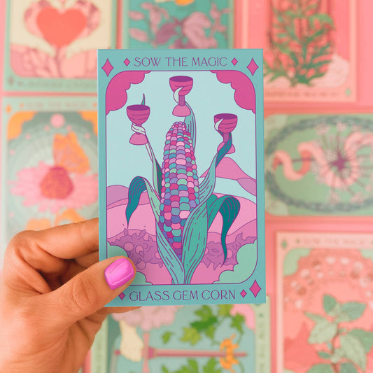 Glass Gem Corn Tarot Garden + Gift Seed Packet