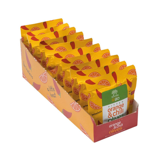 On the Go Pitted Orange & Chili Olives