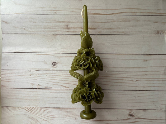 Olive Green Large Oaxaca Marigold Candle