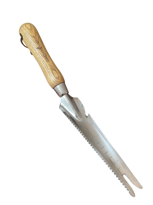 Garden Guru Hand Weeder Trowel with Ergonomic Wood Handle