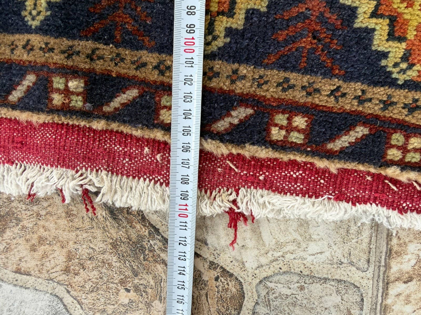 Vintage Turkish Wool Rug - Anatolian Tribal Small