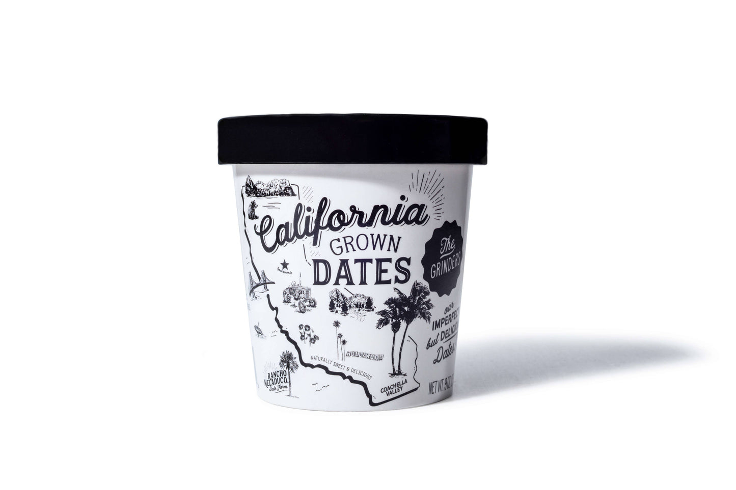 "The Grinders" - 9 oz. cup of the imperfect Medjool Dates,
