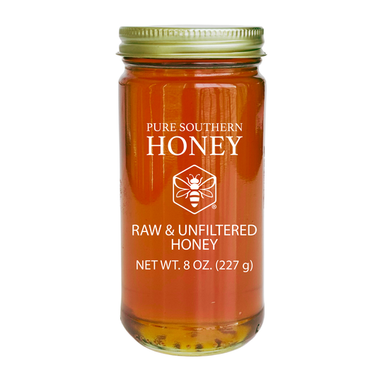 Honey 8 oz. (12 Jars) Raw, Unfiltered, and Unheated