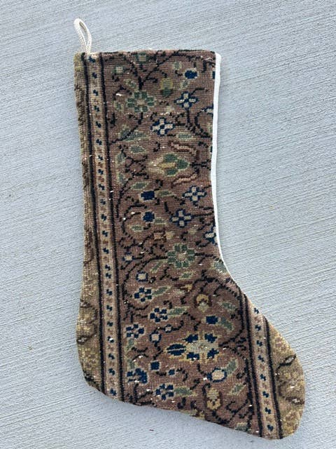 Turkish Vintage Rug Holiday Stocking (53)