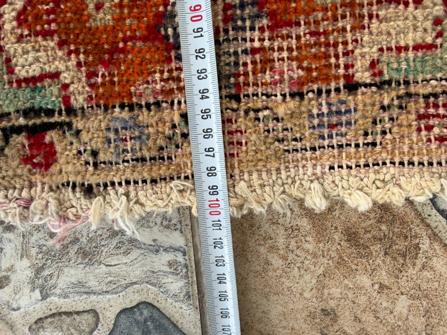 Vintage Turkish Rug - Distressed Wool - 2x3 Feet