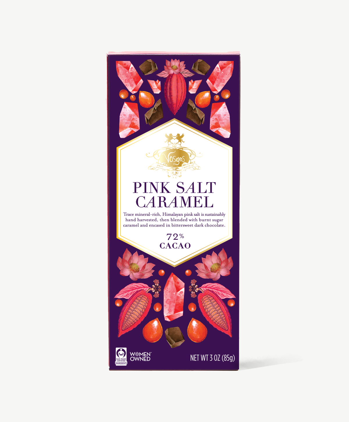 Dark Chocolate  Himalayan Pink Salt & Caramel: 72% Cacao