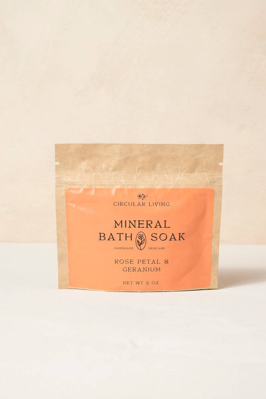 Mineral Bath Soak Sachet, Rose Petal & Geranium