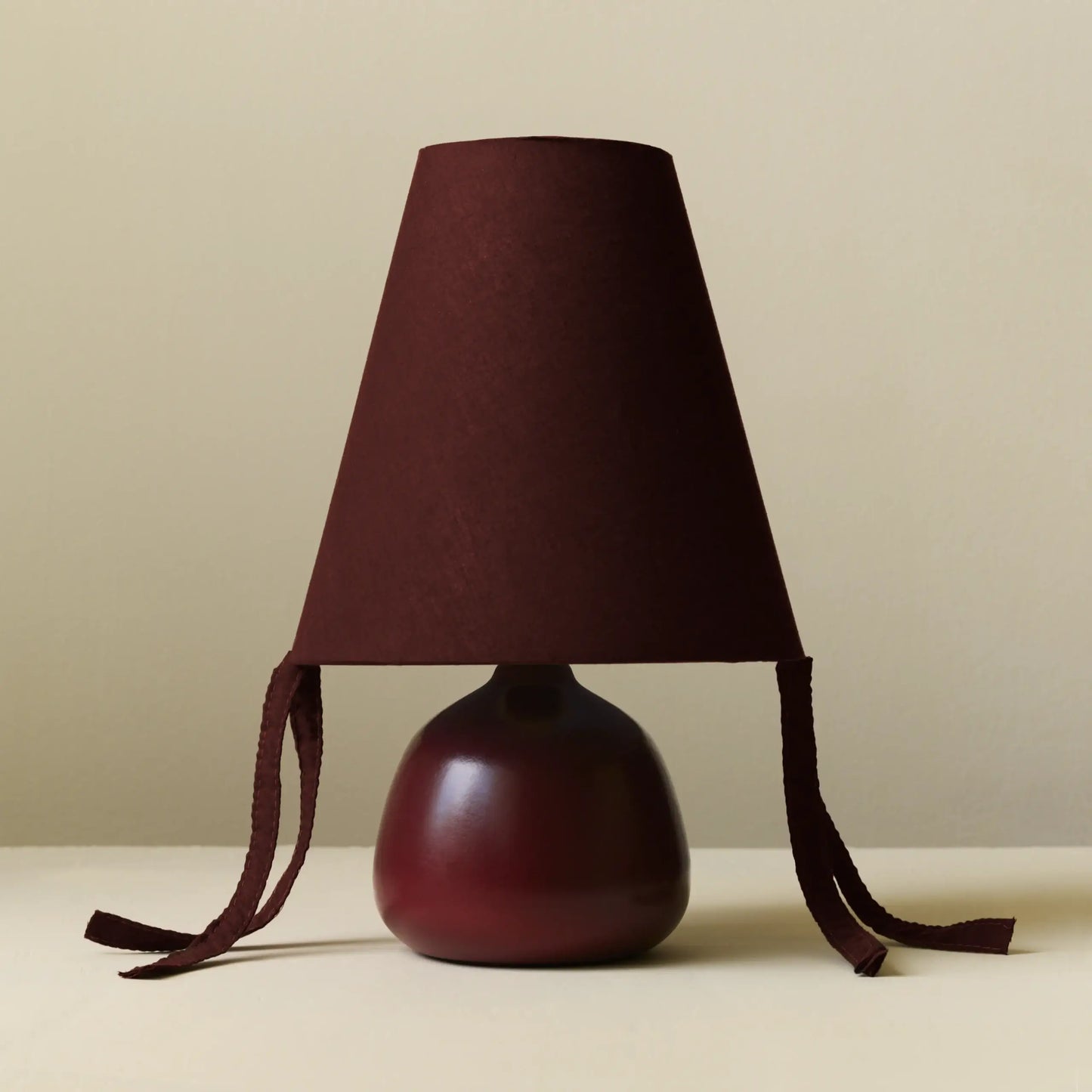 Appenzell Petite Red Burgundy Bows Table Lamp