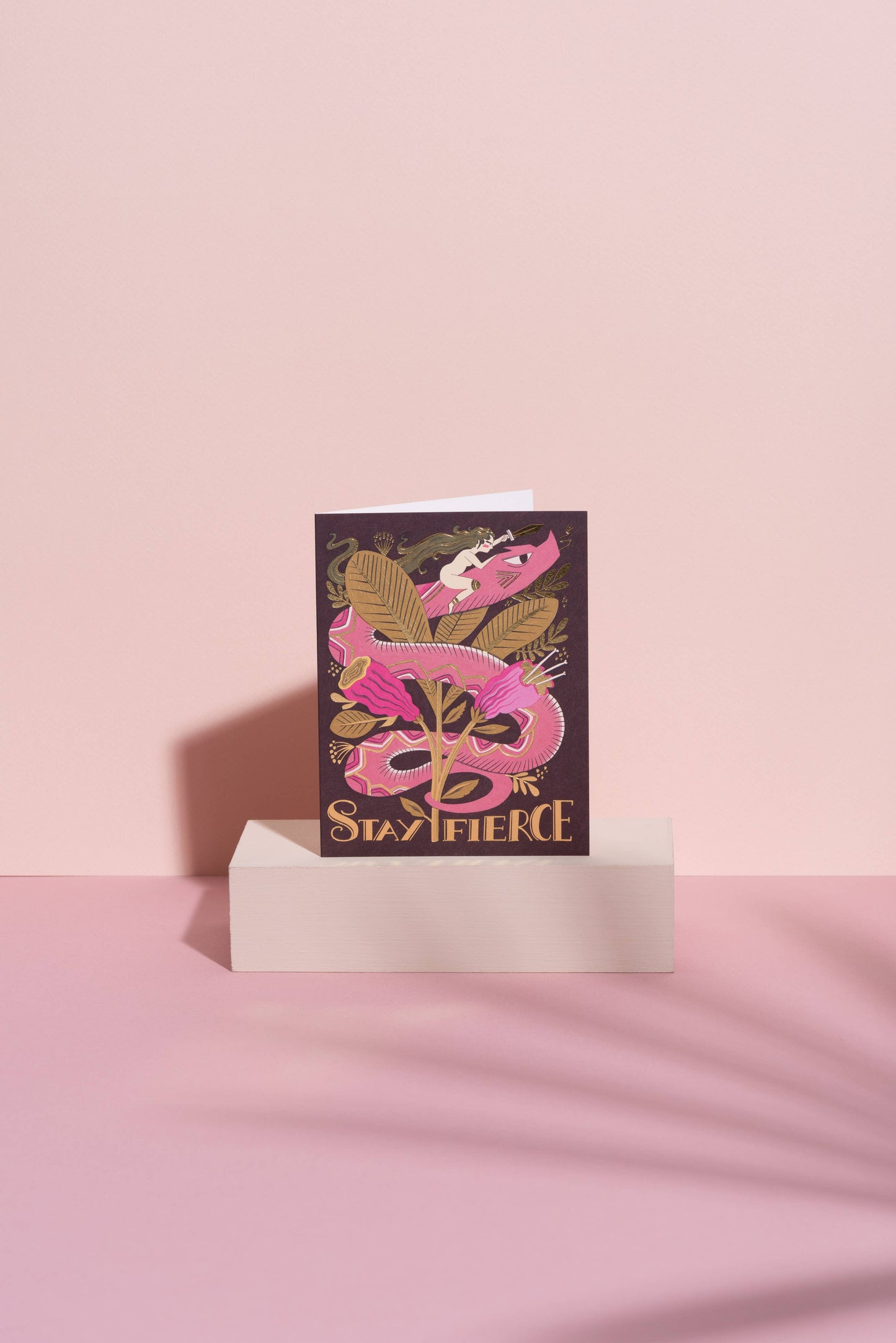 Fierce Snake friendship greeting card