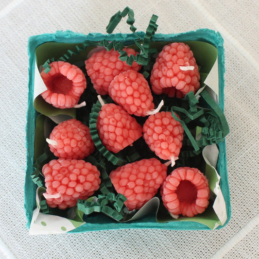 Double Gold (pink) Raspberry Beeswax Birthday Candles