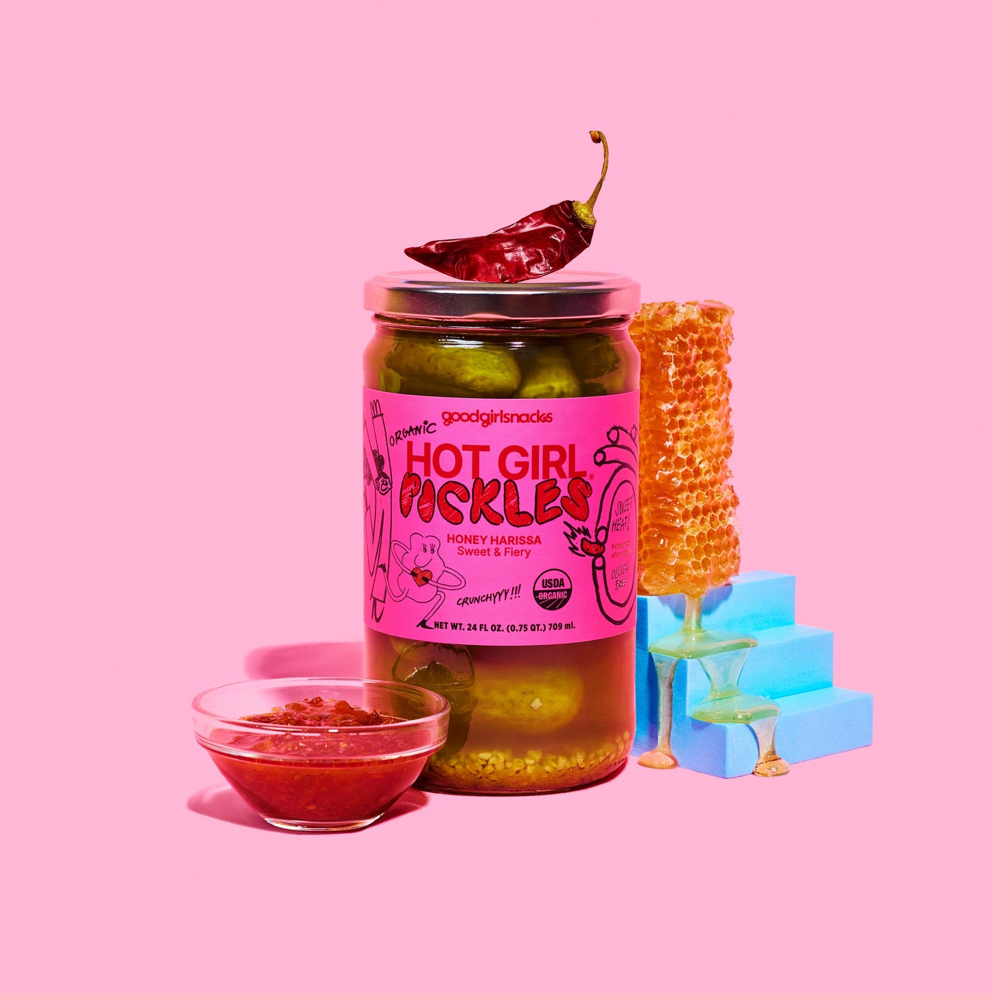 HOT GIRL PICKLES Honey Harissa (24oz Jar)