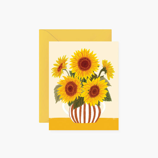 SUNFLOWER VASE | greeting card