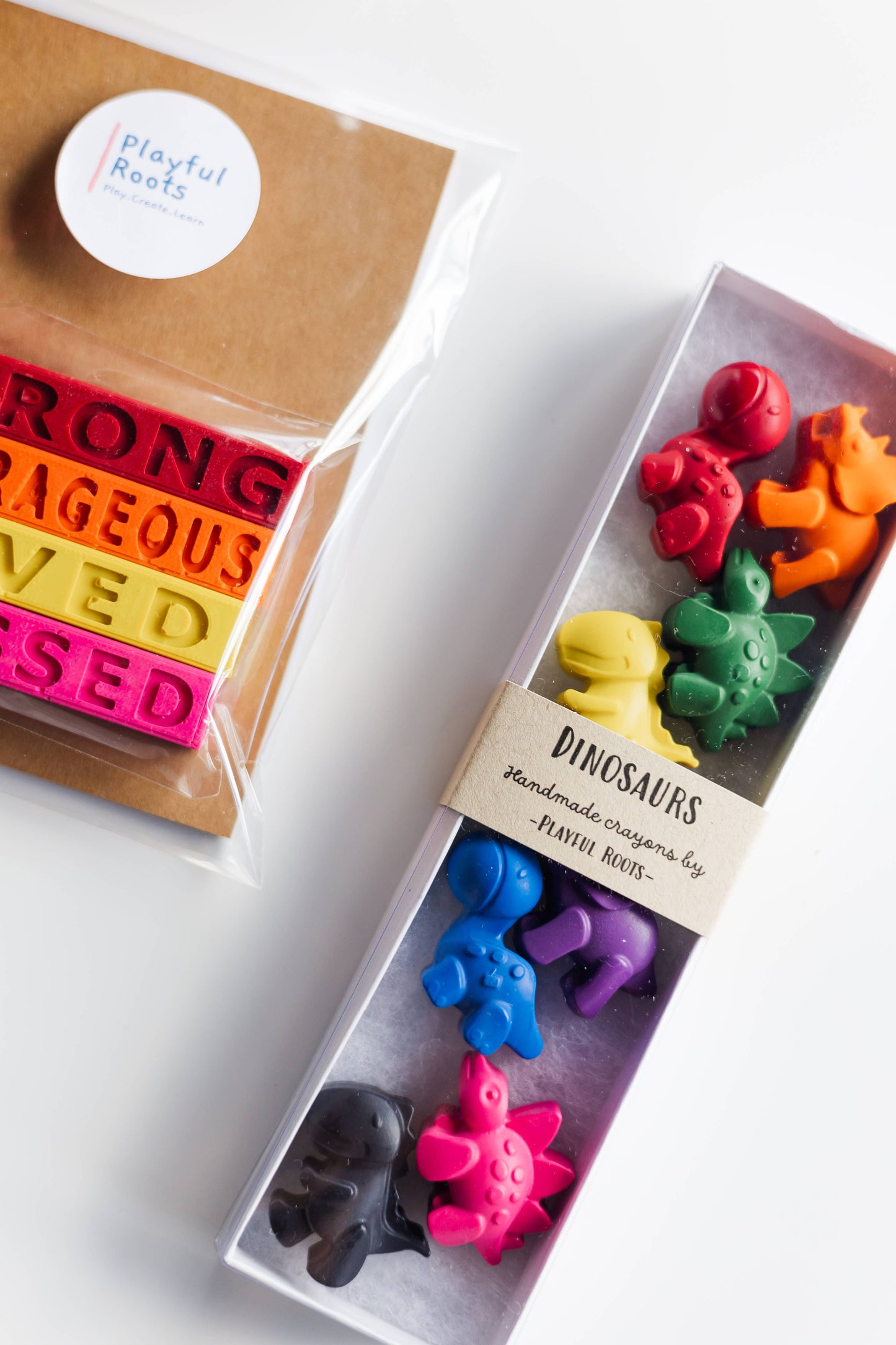 Dinosaur Crayon Set - Handmade Non-Toxic Kids Gift