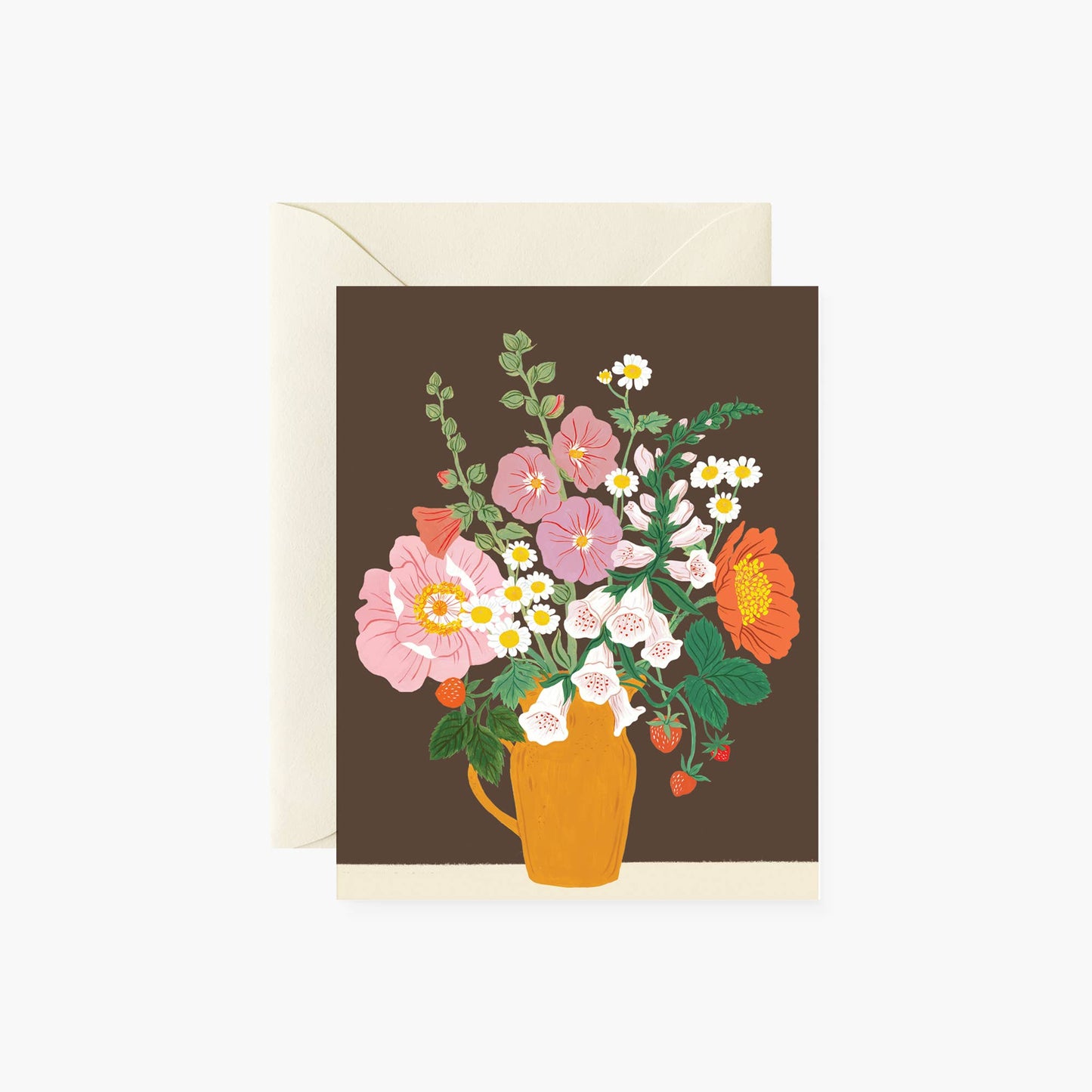 CLAY FLORAL VASE | greeting card