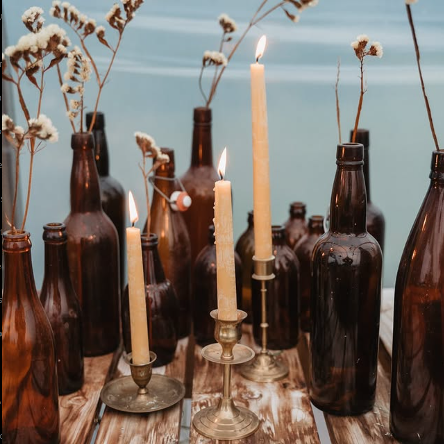 10” Natural Beeswax Hand-Dipped Taper Candles (Pair)