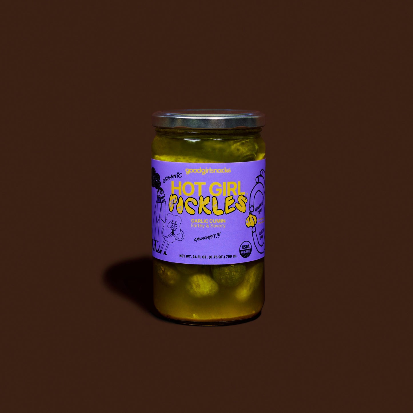 HOT GIRL PICKLES Garlic Cumin (6 x 24oz jars)