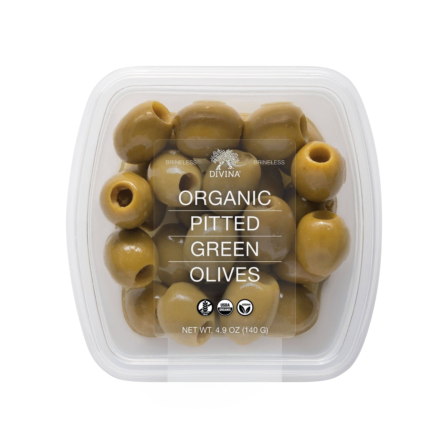Organic Pitted Green Olives Deli Cup