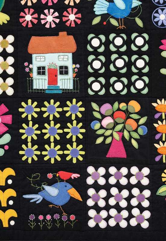 Folk Art Garden Applique Sampler by Erica Kaprow