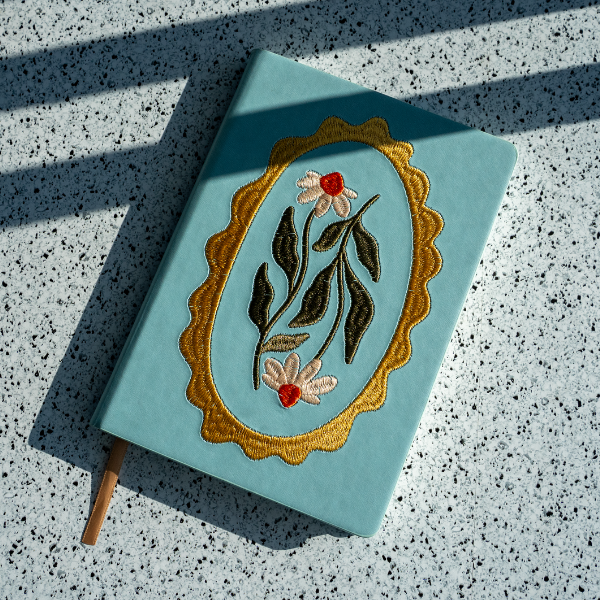 Daisy Frame Hardbound Embroidered Notebook HBE2393L