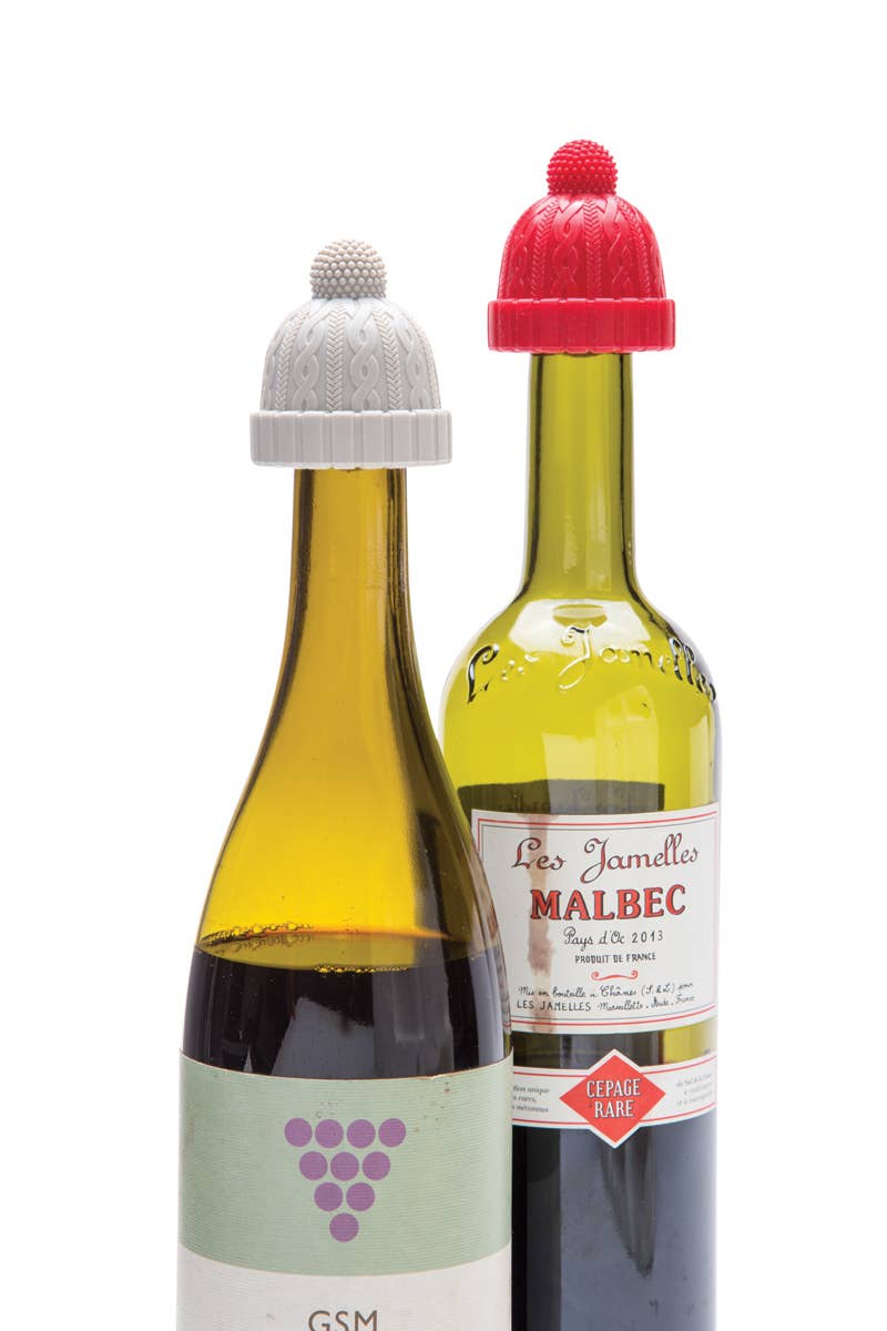 Bottle Stoppers | Beanie silicone knitted hats (2)
