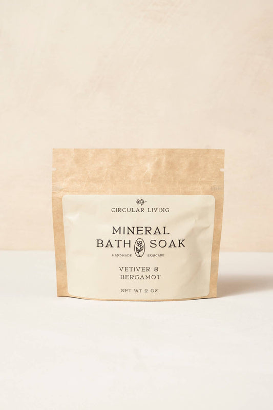 Mineral Bath Soak Sachet, Vetiver & Bergamot