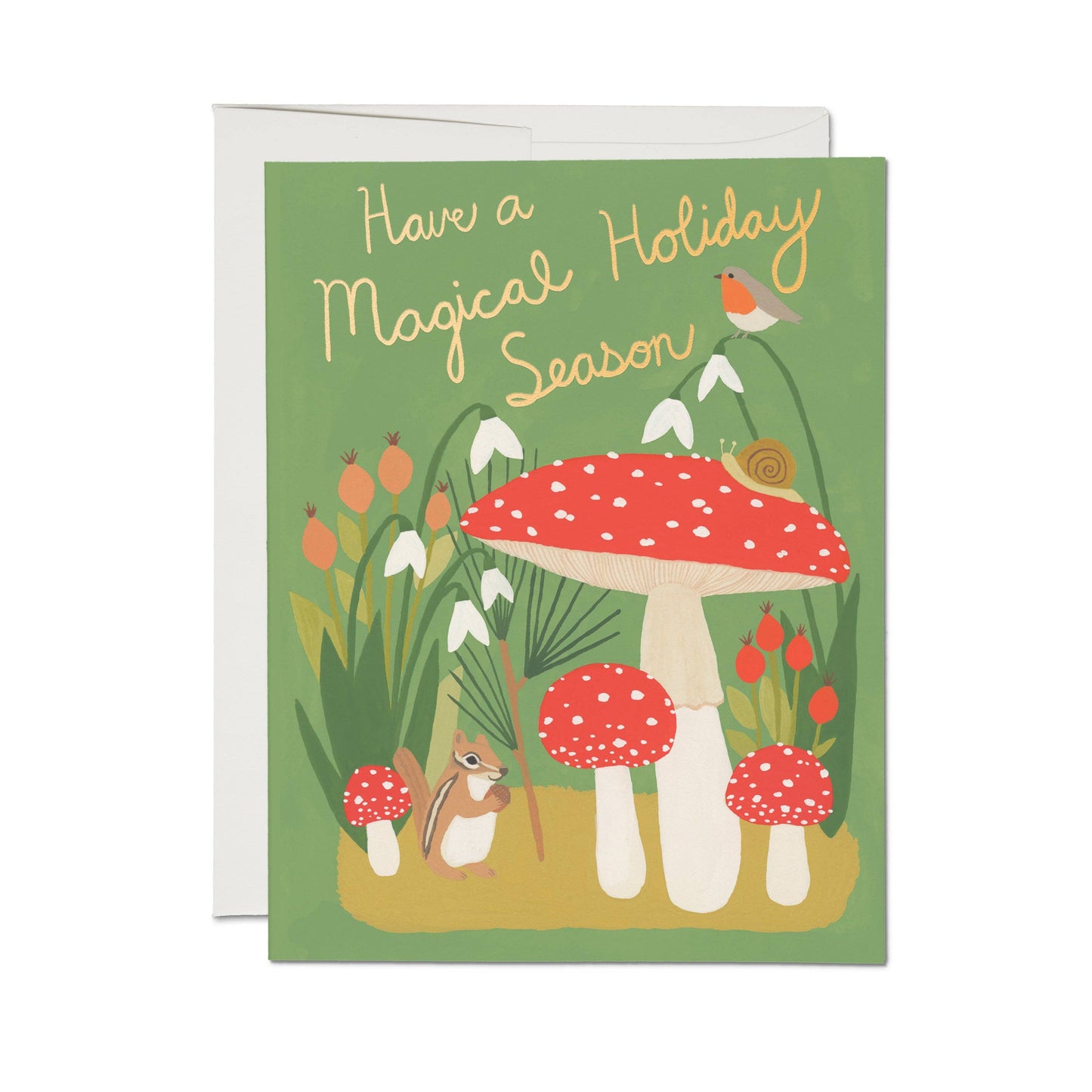 Forest Critters holiday greeting card