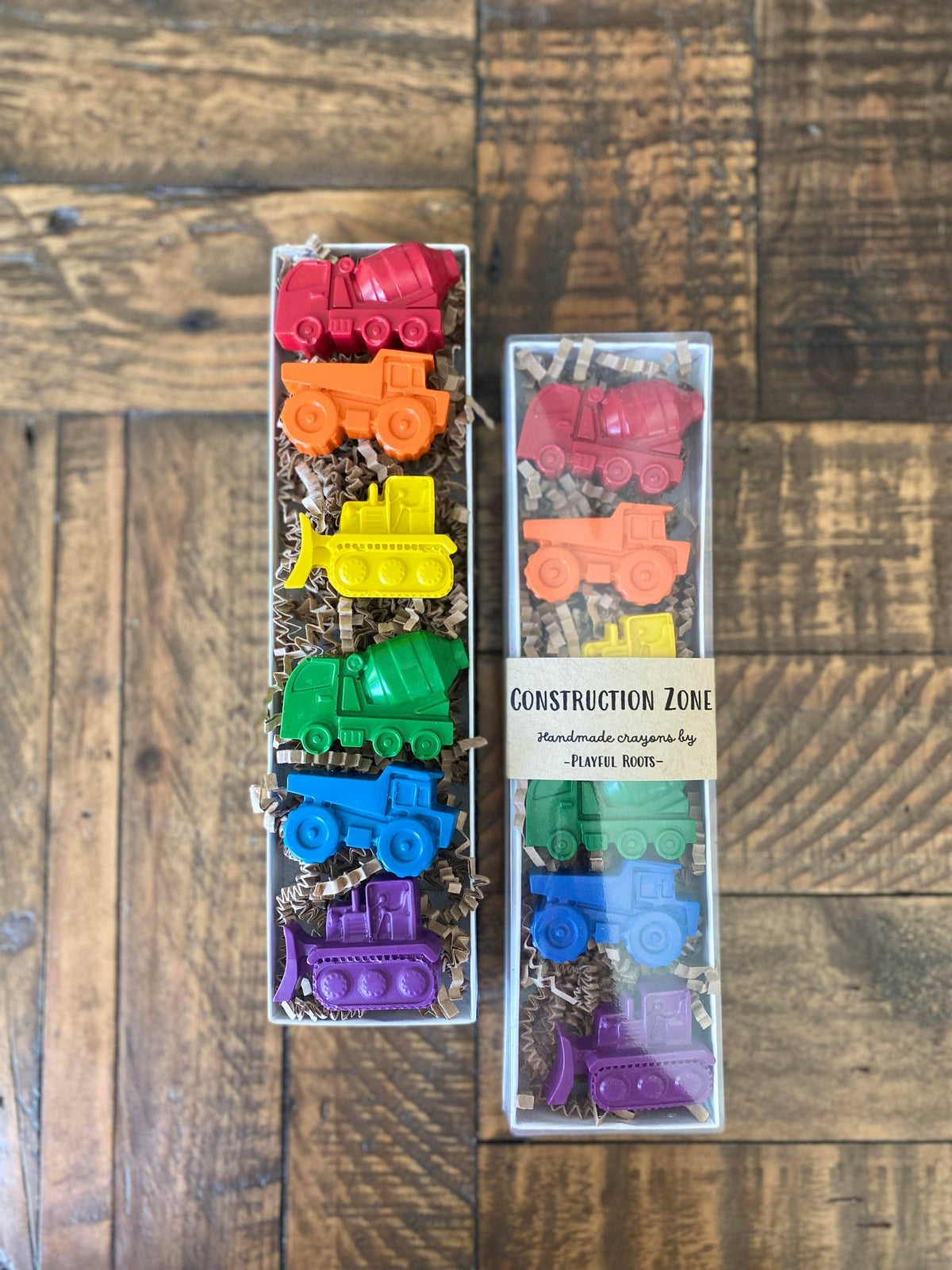 Construction Crayon Set - Handmade Non-Toxic Kids Gift