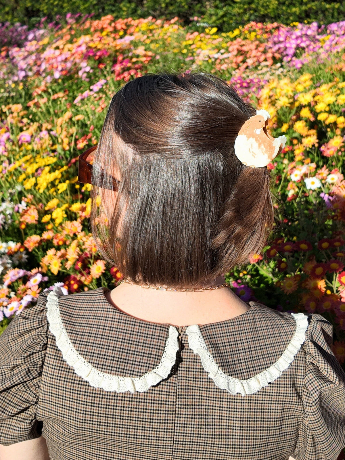 Hand-painted French Hen Claw Hair Clip | Eco-Friendly