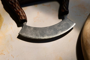 Carved ulu knife