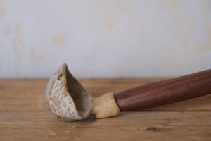 Wood + clay ladle