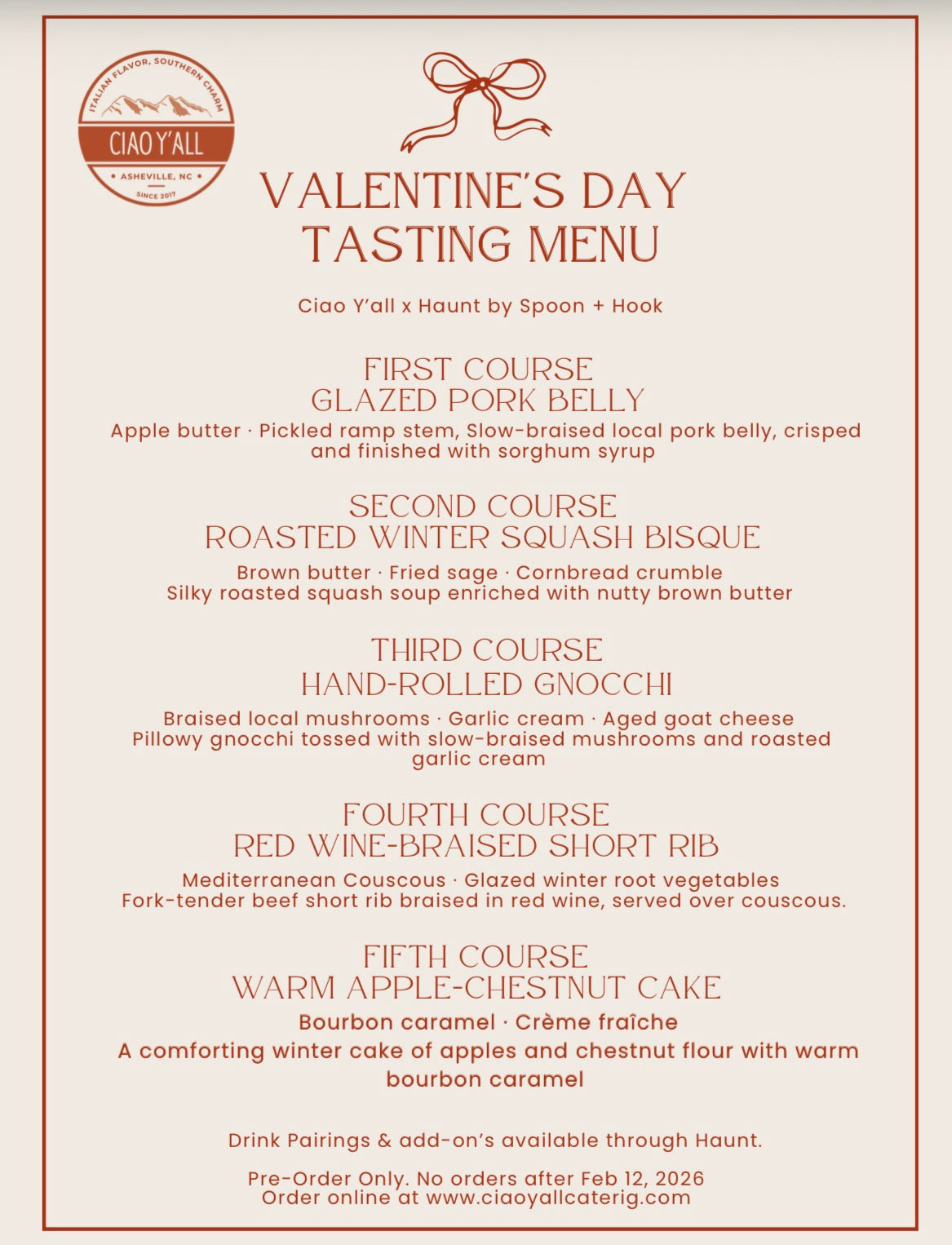 Love tasting menu