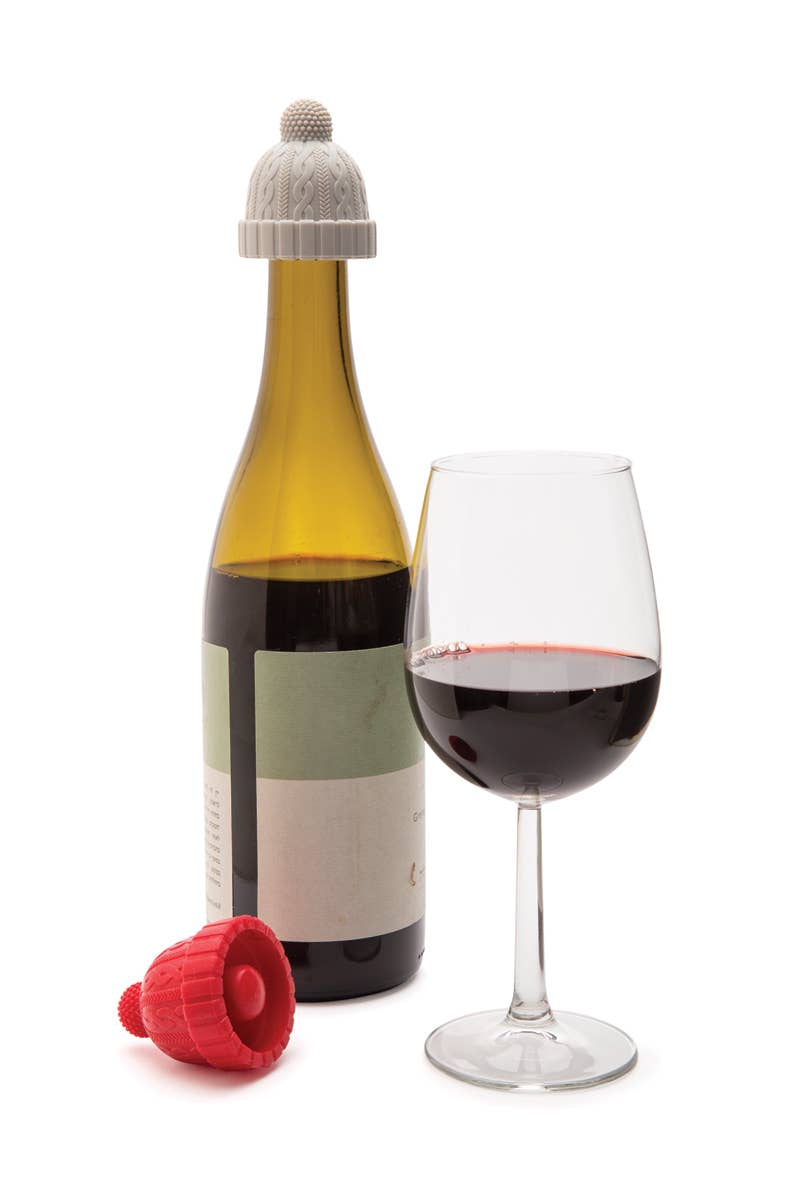 Bottle Stoppers | Beanie silicone knitted hats (2)