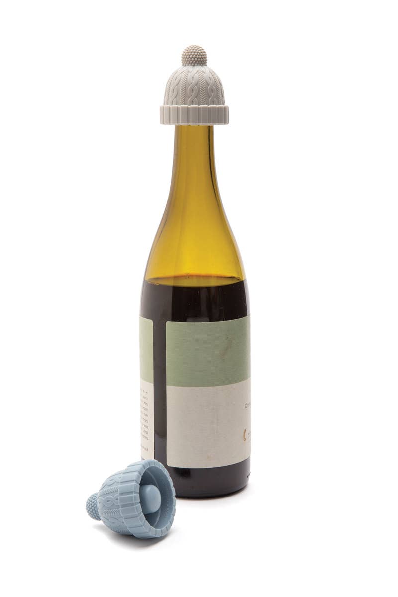 Bottle Stoppers | Beanie silicone knitted hats (2)