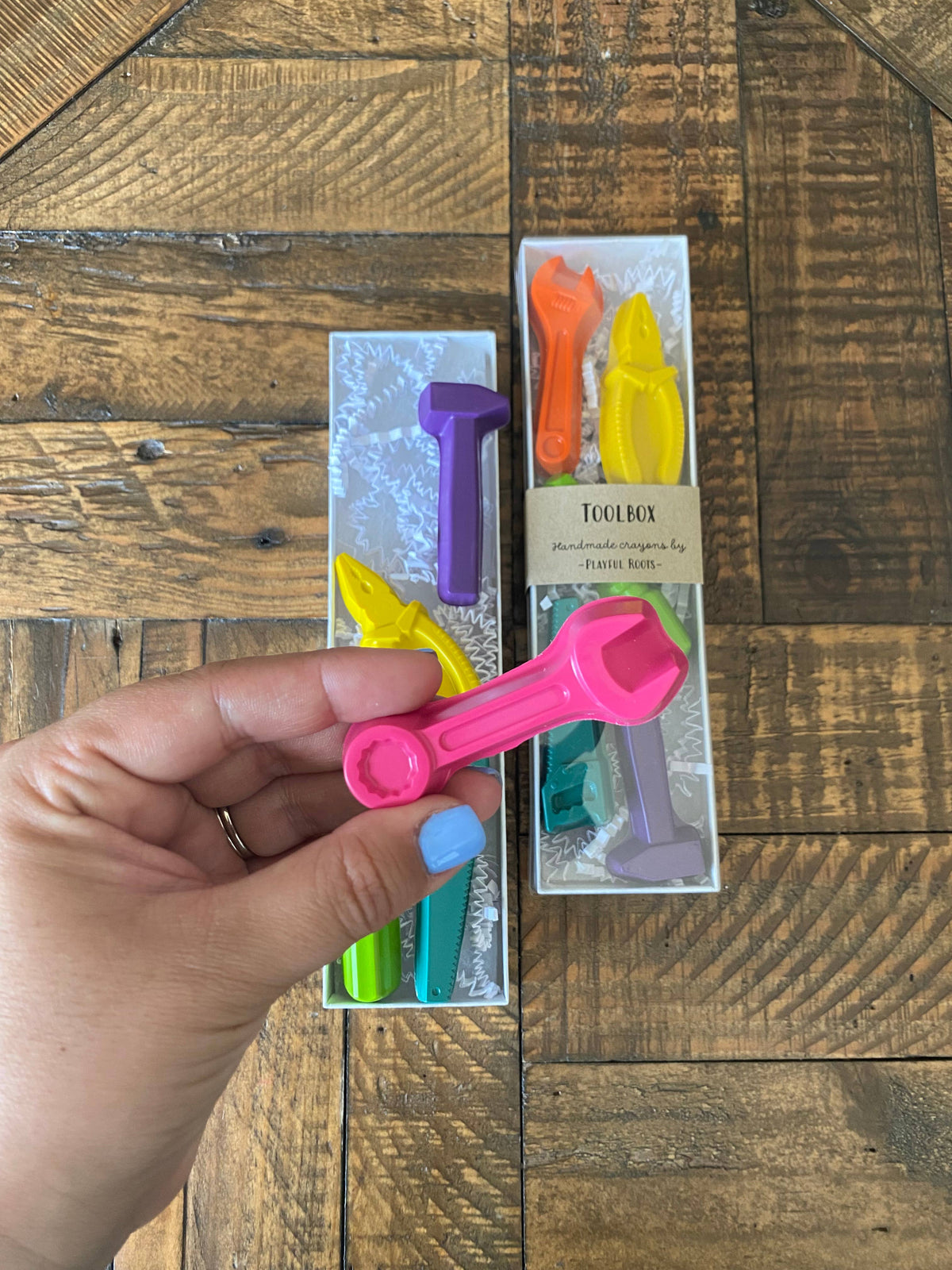 Toolbox Crayon Set - Handmade Non-Toxic Kids Gift
