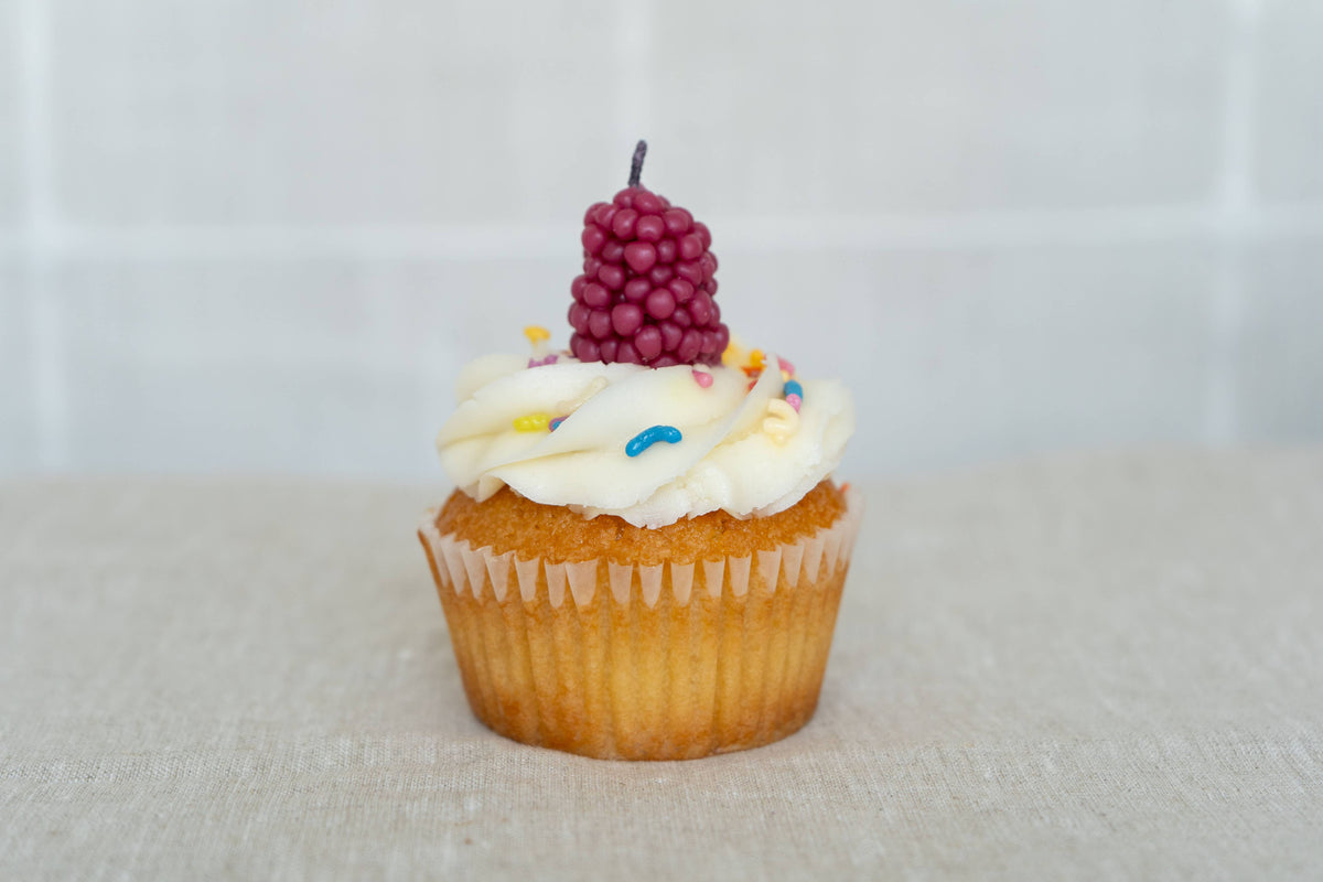Berry Pink Blackberry Beeswax Birthday Candles