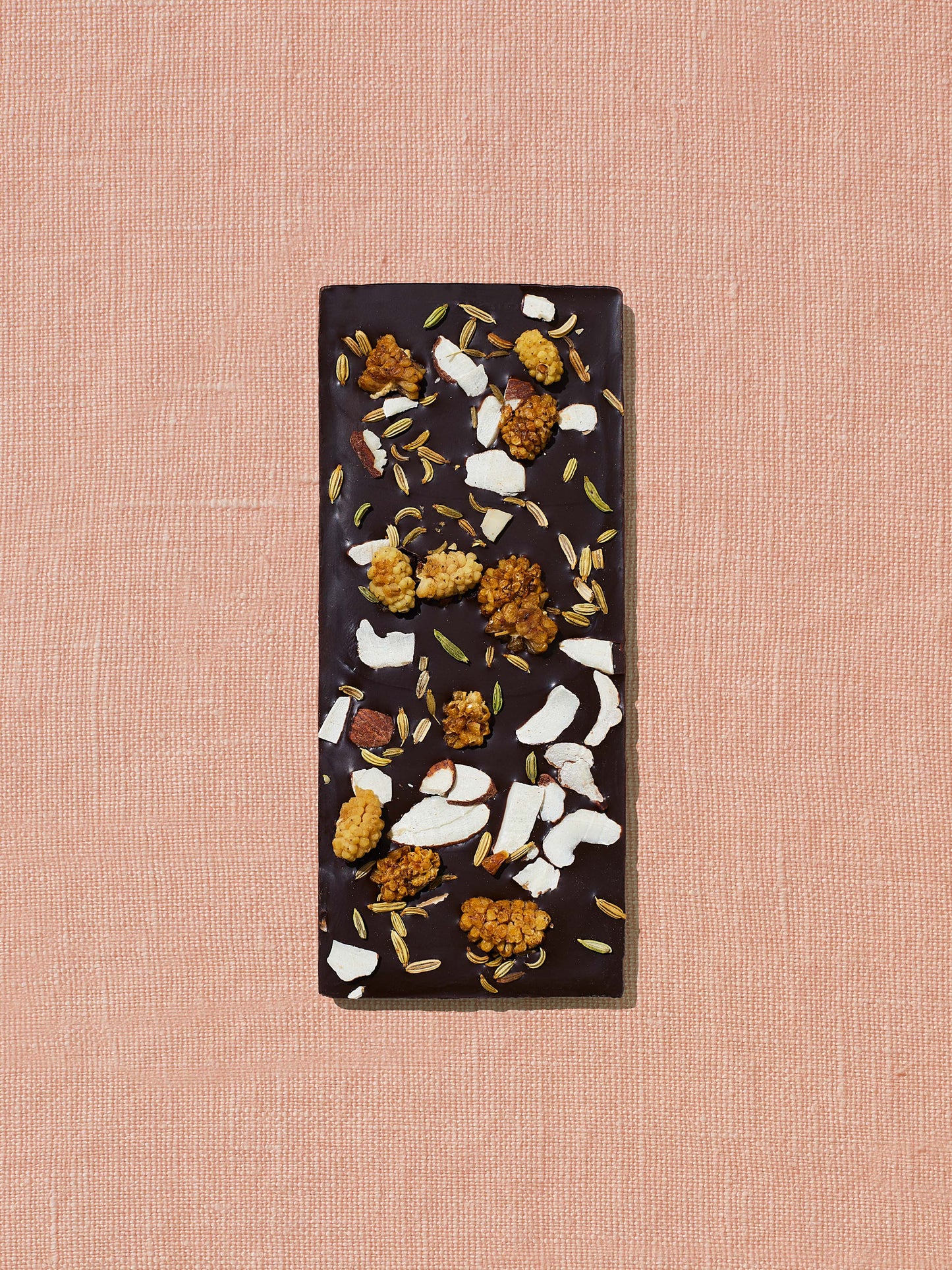 Mulberry Fennel Date-Sweetened Dark Chocolate