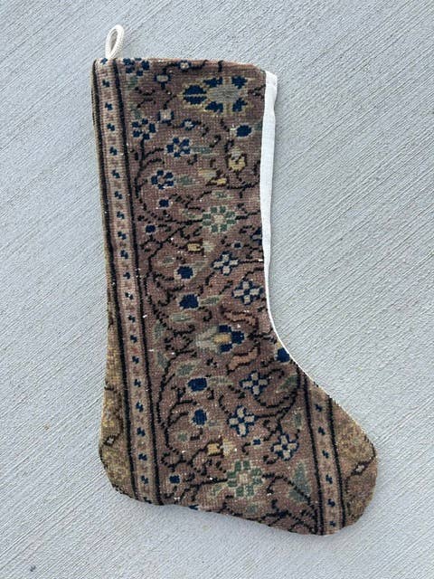 Turkish Vintage Rug Holiday Stocking (10)